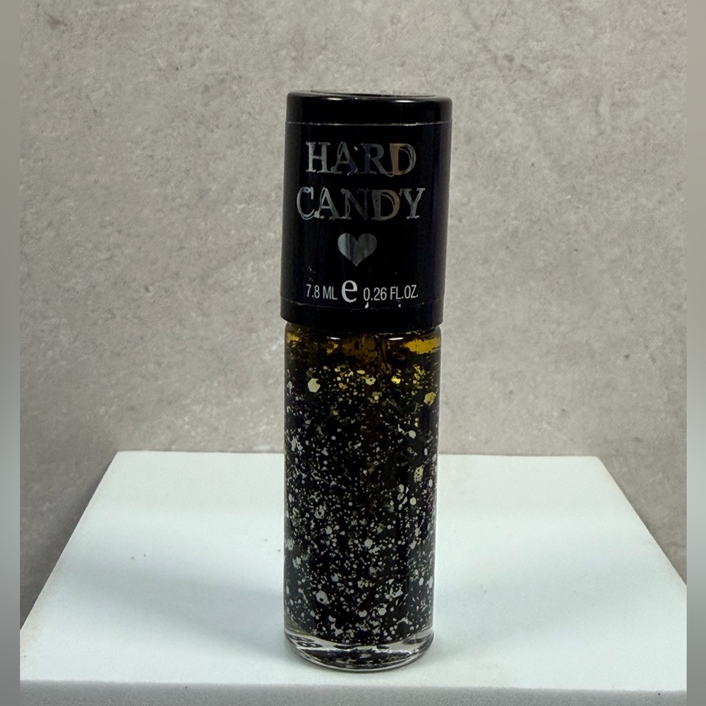🩷5/$10 Hard Candy Black Nail Polish with Gold & Silver Glitter